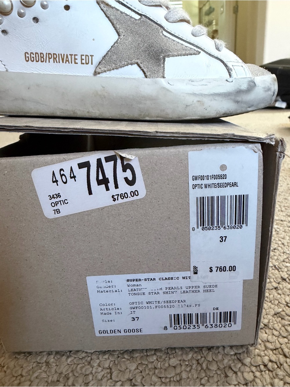 Golden Goose Nmx Superstar Pearl
Collar S Women’s 37/ US 7 - Picture 7 of 8